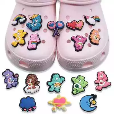 £3.96 • Buy Care Bear Teddy Cute Heart Charms Accessories Jibbitz For Crocs Shoes!
