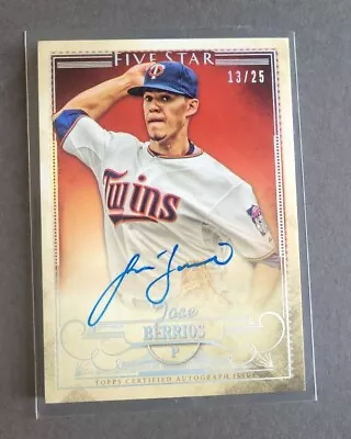 Jose Berrios 2016 Topps Five Star Rookie Auto #13/25 #FSA-JBE RC Twins Blue Jays • $50