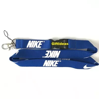 Nike Lanyard Detachable Keychain IPod Camera Strap Badge ID Blue • $4.93