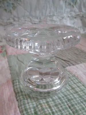 Vintage Crystal Glass 4  Stand Great For Candle Or Cupcake • $15