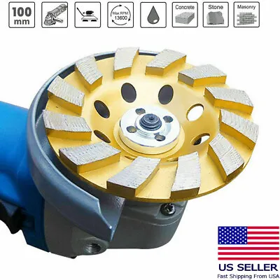 4  Diamond Segment Grinding Wheel Marble Concrete Granite Stone Cup Grinder Disc • $6.99