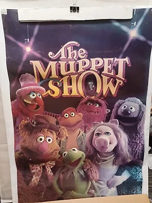 Vintage 1976 The Muppet Show Poster 27x39 Inch Kermit Miss Piggy Fozzy Gonzo • $39.99