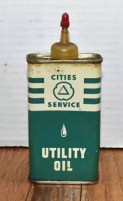 Vintage Cities Service 4 Oz Utility Oil Advertising Handy Oiler Can • $24.95