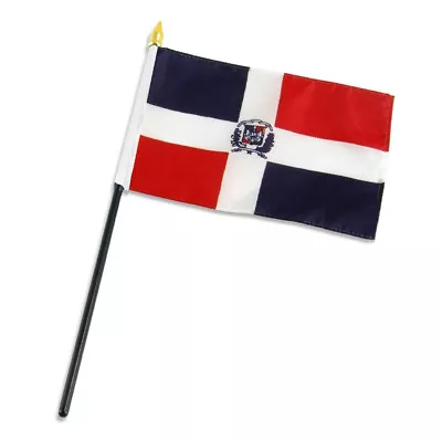 Dominican Republic 4 X6  Stick Flag Desk Table Stick (sewn Edges) • $6.44