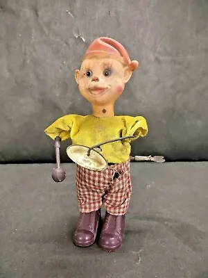 Old Vintage Rare Little Cymbalist / Drummer Clock-work Wind Up Toy Collectible • $155