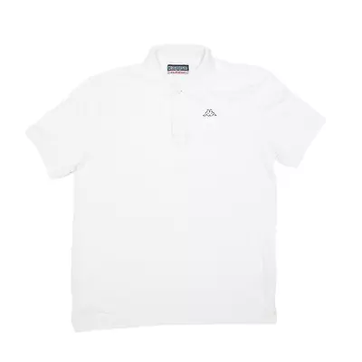 KAPPA Polo Shirt White Short Sleeve Mens XL • £5.99