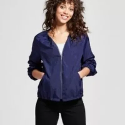 Women's Nylon Layering Jacket - Mossimo Blue XL • $12.99