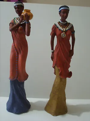 £39.99 • Buy 2 X African Ladies Statues 44cm Tall