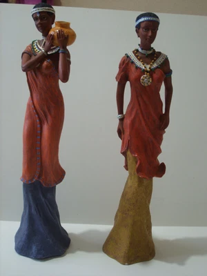 £39.99 • Buy 2 X African Ladies Statues 44cm Tall