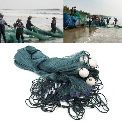 Clear Fishing Fish Trap Monofilament Gill Net Nylon Silk Nets W/Float Small Mesh • $26