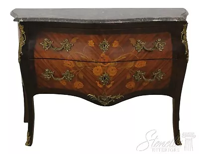 F56235EC: Antique C.1880s French Marble Top Inlaid Commode Chest • $1595