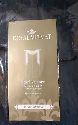 JCP Royal Velvet Scarf Valance Crushed Voile 50  X 144  (Zenith Teal) NIP • $19