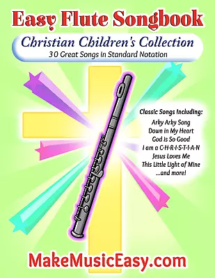 Flute Sheet Music PDF Songbook - Christian Children's Collection  • $3.95