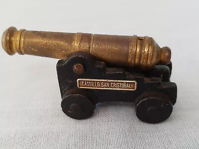 Vintage Artillery Cannon Brass Metal Military Castle War Gun Model Figurine • £16.50