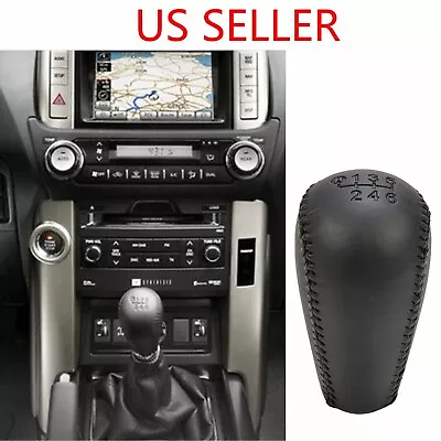 NEW 6 Speed Leather Gear Shift Knob Black For Toyota Tacoma 2005-2015 • $13.31
