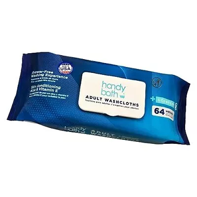 Handybath Adult Wet Wipes Scented Extra Large Cleaning Wipes With Aloe Vera &... • $24.10