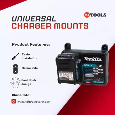 Universal Charger Mounts For Milwaukee Makita DeWalt Festool Ryobi And More • $19.95