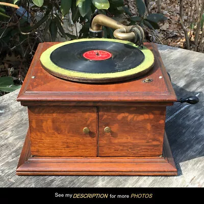  Antique Oak Victor VV-VI Talking Machine Phonograph Record Player Vv Vi • $325