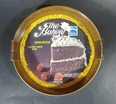 Vintage Mirro The Bakery Non-Stick Round Layer Cake Pan 9  X 1.5  IN. - New • $14.95