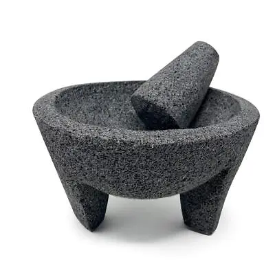 6 Inch Molcajete Mortar And Pestle Mexican Handmade With Lava StoneHerb Bowl • $42.99