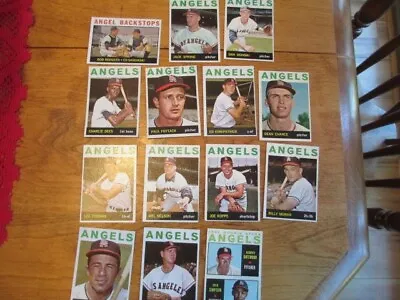 Lot Of 15 1964 Topps Los Angeles  ANGELS Vintage Cards Dan Osinski Dean Chance • $25