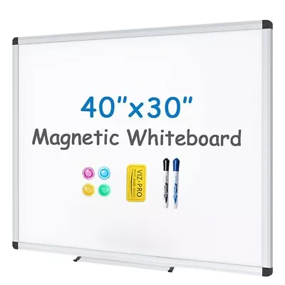 Magnetic Whiteboard/Dry Erase Board Includes 1 Eraser & 2 Markers & 4 Magnets • $55.86
