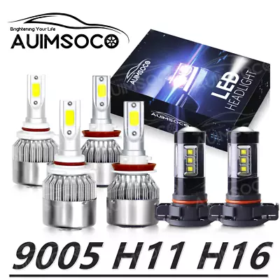 For Chevrolet Colorado 2015-2019 LED Headlight Bulbs Hi+Lo Beam+Fog Lights Combo • $36.99