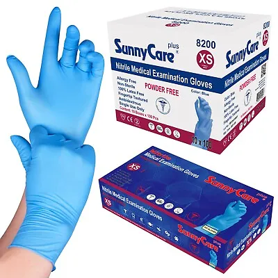 1000 SunnyCare Nitrile Exam Gloves Powder Free Chemo-Rated (Non Vinyl Latex) XS • $47