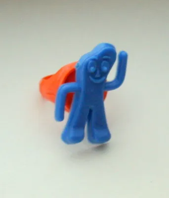 Gumby Toy Gum Vending Machine Prize Plastic Ring 1970s-80s NOS New Blue • $10.99