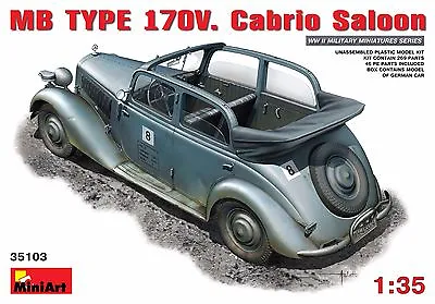 1/35 MB TYPE 170V  Cabrio Saloon MINIART 35103 Models Kits • $40.90
