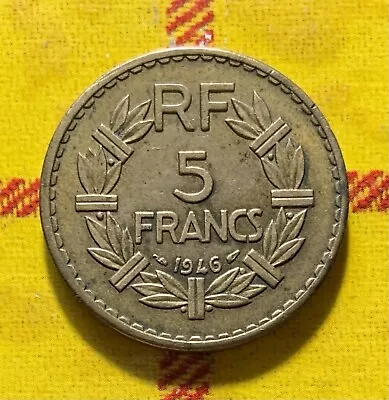 FRANCE - COLONIAL AFRICA ISSUE 5 Francs 1946 KM888a.2 AVF Aluminum-bronze 31mm • $3.95