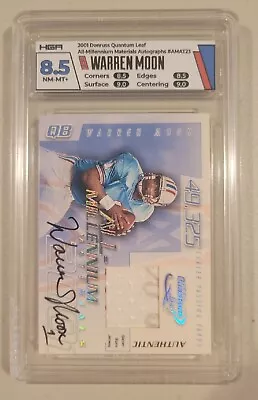 2001 Quantum Leaf Warren Moon All-Millenium Materials On-Card Auto Game-Worn/100 • $599.99