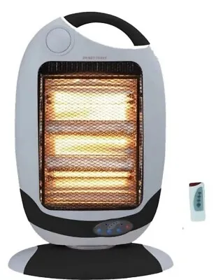 1200W Oscillating Halogen Heater +Remote Control + Timmer +carry Handle • £29.99