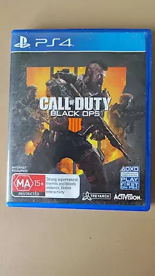 Call Of Duty Black Ops IIII 4 Treyarch PS4 FREE SHIPPING Australian Seller • $12.60