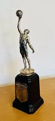 Vintage  1934 County Champions Art Deco Silver Plate Basketball Trophy • $85