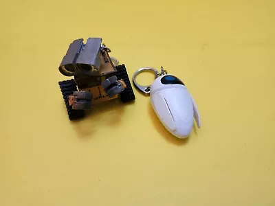 Vintage Pixar Disney Keychain Lot Pvc Figure X2 Wall-e Wall E Eve Robots Rare • £24.52