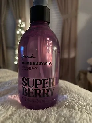 Victoria’s Secret/Pink Super Berry Hair & Body Mist Hyaluronic Acid Vitamin B5 • $13