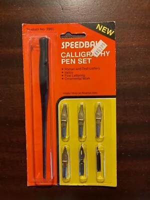 Vintage Speedball Calligraphy Pen Set #2961 With 6 Nibs Never Opened • $7.25