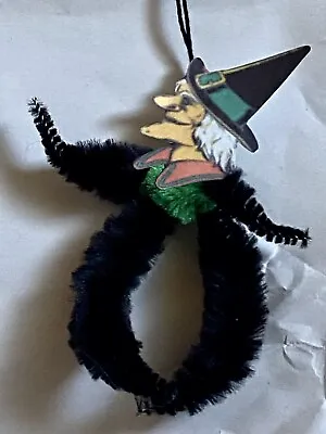 VTG Style Halloween Pipe Cleaner Chenille Witch Ornament Spooky Holiday Decor • $14.95
