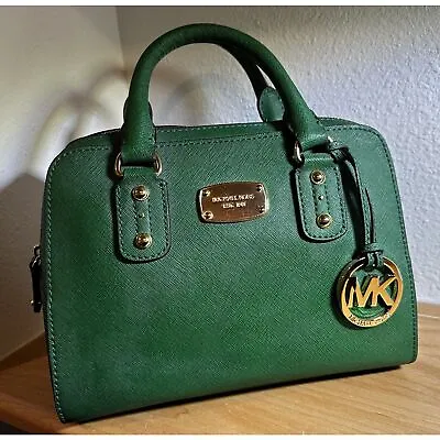 MICHAEL KORS Palm Green Saffiano Leather Satchel Bag BNWOT • $125