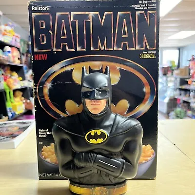 Vintage BATMAN Movie 7  Plastic Coin Bank DC Comics Cereal 1989 W Empty Box • $19.99