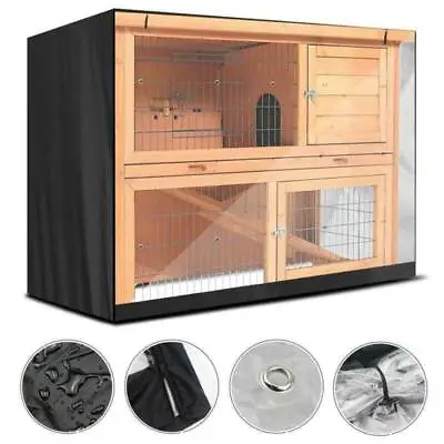 Rabbit Hutch Cover Waterproof Guinea Pig Pet House Home Heavy Duty Protector New • £26.59