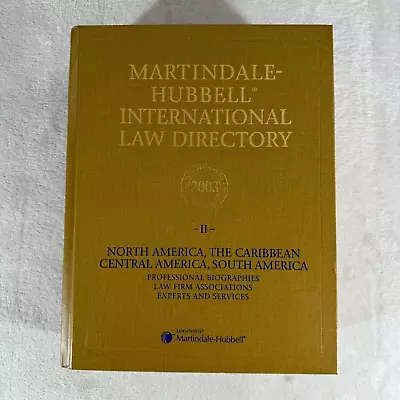 Martindale-Hubbell International Law Directory 2003 • $23.70