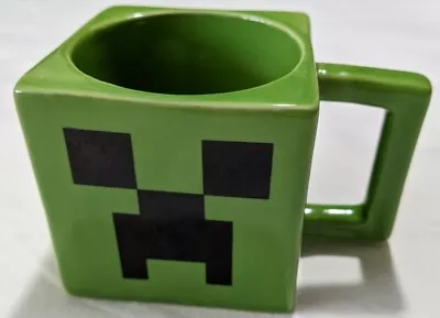 Minecraft Creeper Face Coffee Green Mojang Jinx Video Game 8 Oz Square Mug. • $7