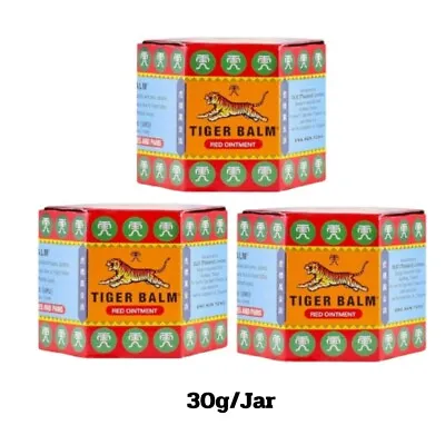 3Pcs Tiger Balm Red Extra Strength Pain Relieving Ointment 30g Free Shipping New • $40