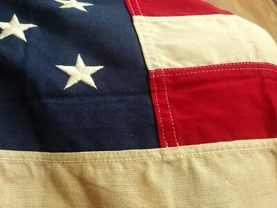 Vintage USA American Flag Bull Dog Bunting 50 Stars 3'x5' 100% Cotton Stitched  • $50