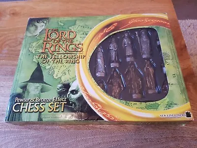 Lord Of The Rings Chess Set Fellowship Ring Pewter And Bronze Effect Game -CP • £35