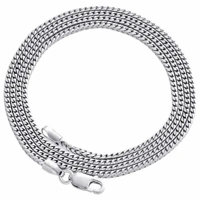10K White Gold Solid Franco Box Chain Closed Link 1.25mm Necklace 16 - 24 Inches • $455