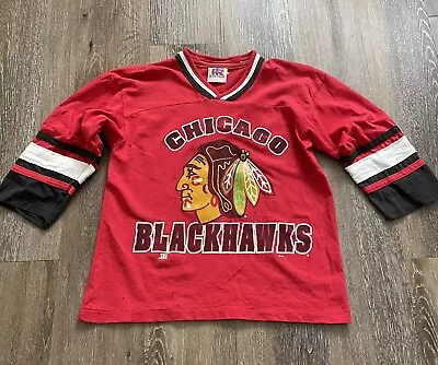 Vintage Chicago Blackhawks Team Rated Shirt Size Kids Medium • $20