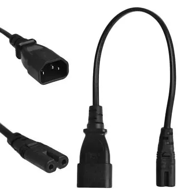 IEC 3-Pin Kettle C14 Male To C7 Female Converter Adapter Cable For PDU UPS 35CM • $5.92